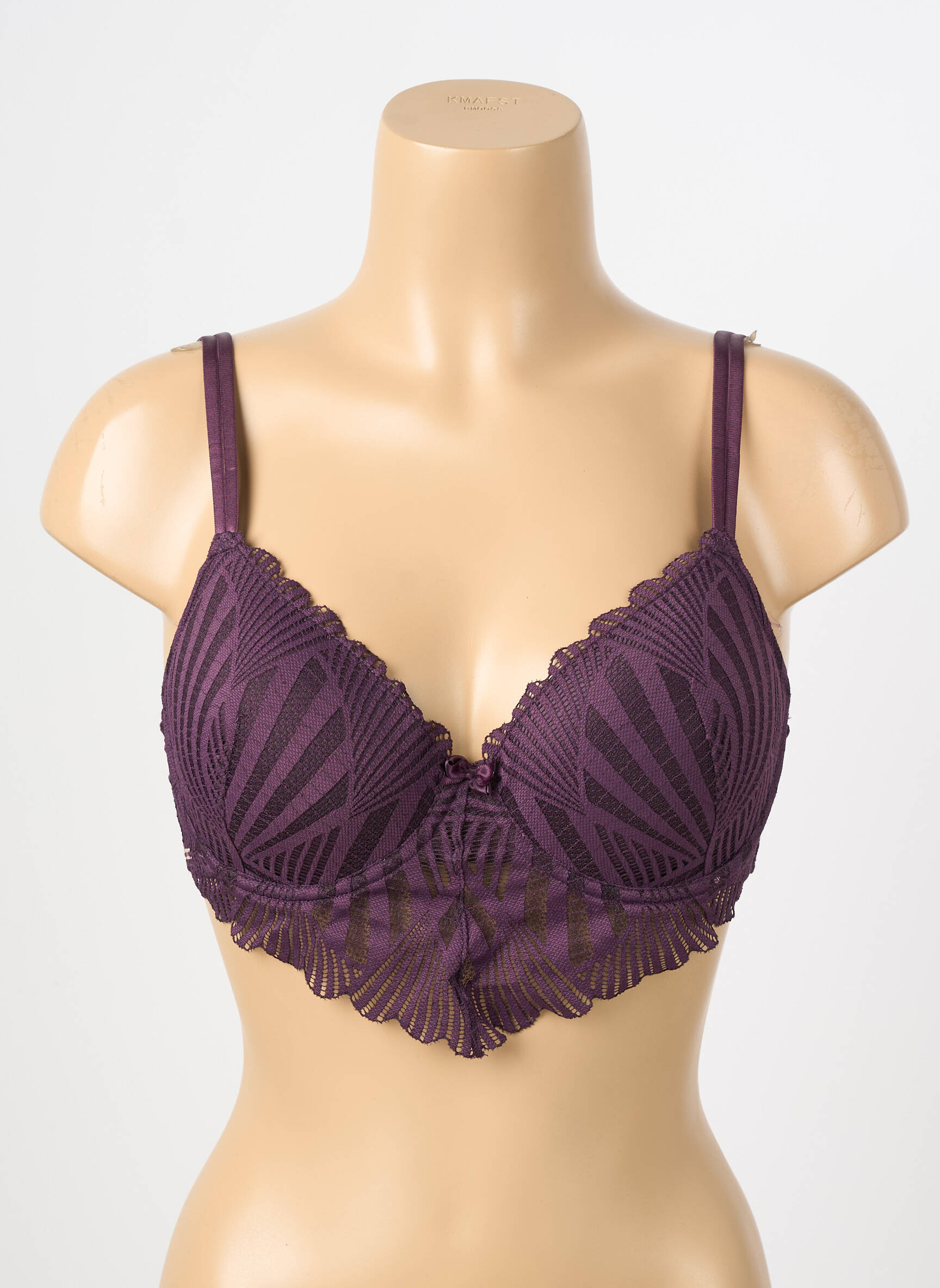 Sutien efect material satinat top sutien modelat violet VALEGE femeie
