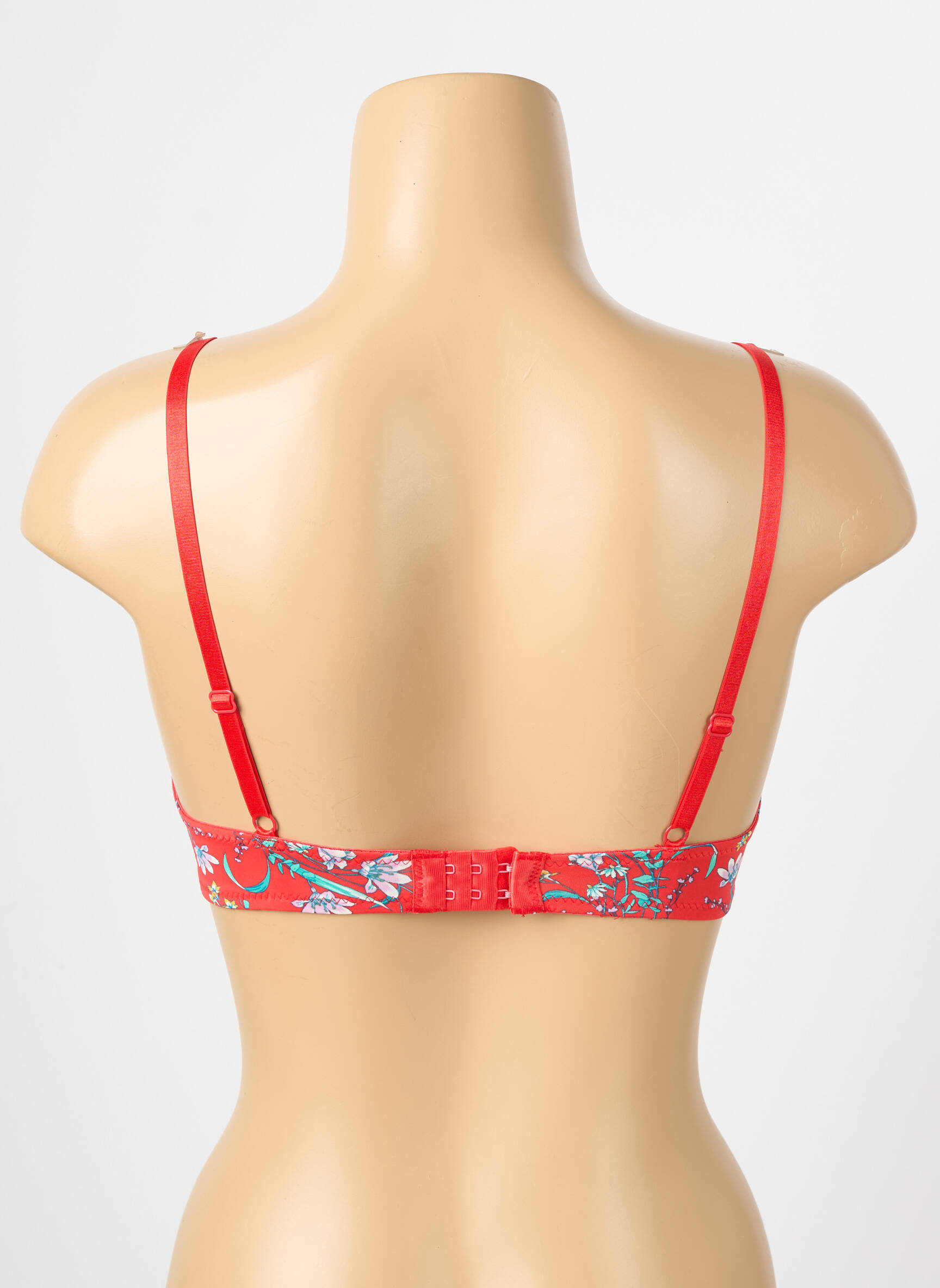 Sutien efect material satinat top sutien modelat roșu STEFFY femeie