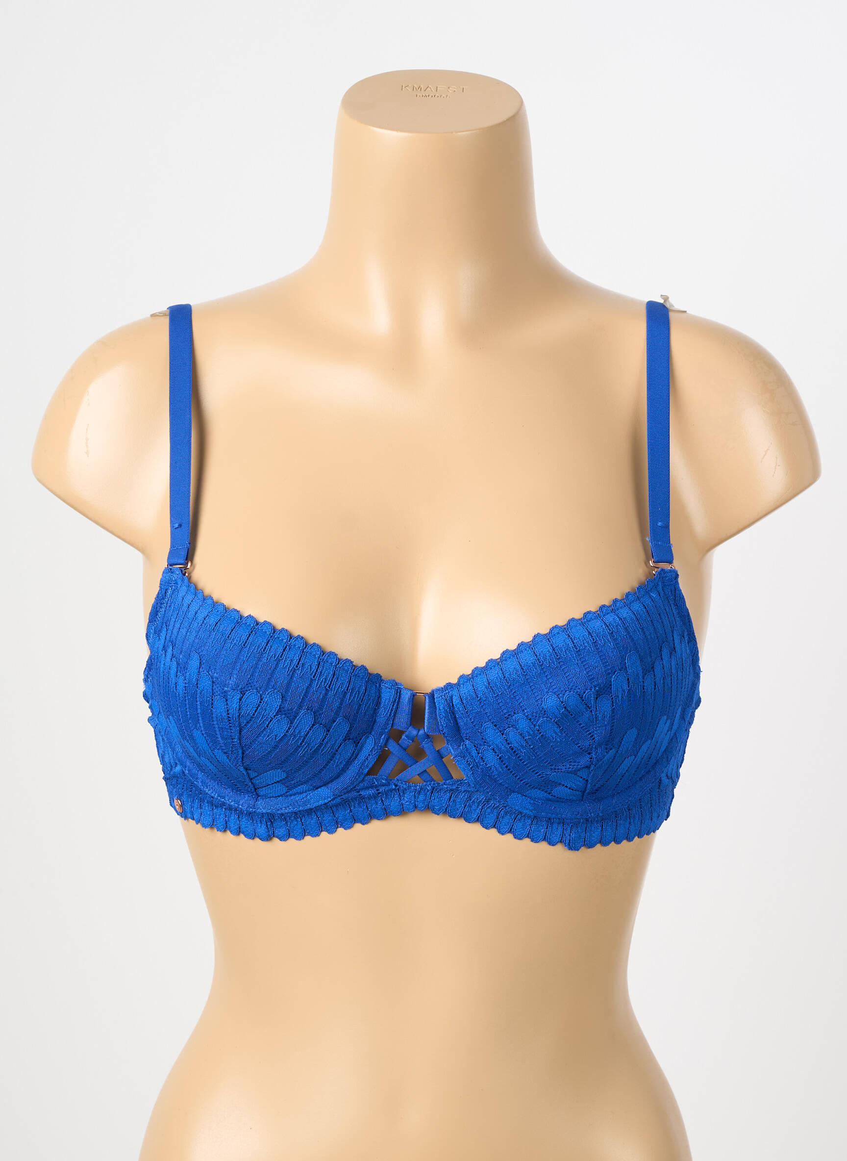 Sutien ușoară și transparentă top sutien modelat albastru ESCORT femeie