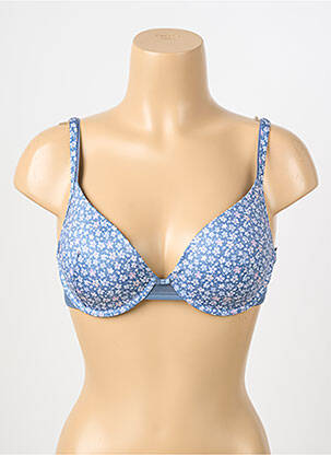 Sutien efect material satinat top sutien modelat albastru SASSA femeie