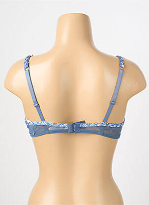 Sutien efect material satinat top sutien modelat albastru SASSA femeie