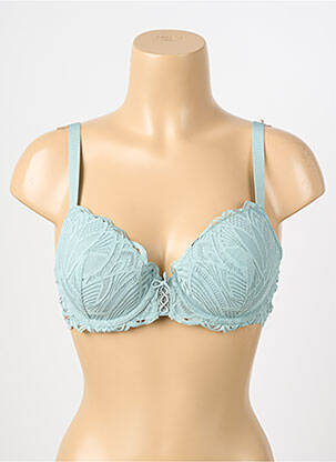 Sutien efect material satinat top sutien modelat verde VALEGE femeie