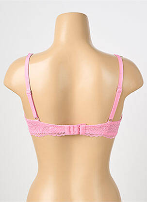 Sutien efect material satinat top sutien modelat roz VALEGE femeie