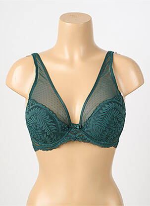 Sutien efect material satinat top sutien modelat verde STEFFY femeie
