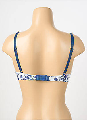 Sutien efect material satinat top sutien modelat albastru ESCORT femeie