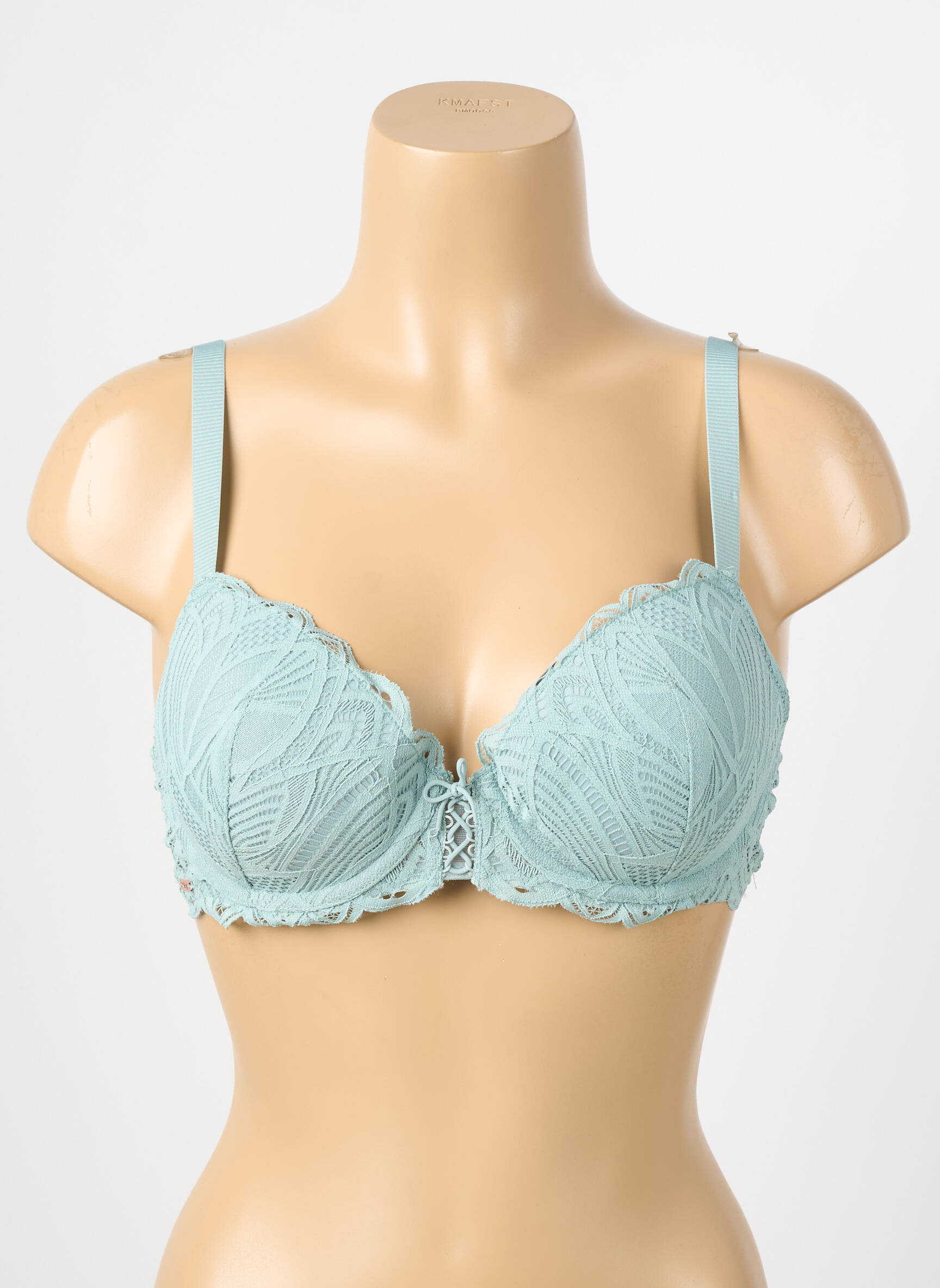 Sutien efect material satinat top sutien modelat verde VALEGE femeie
