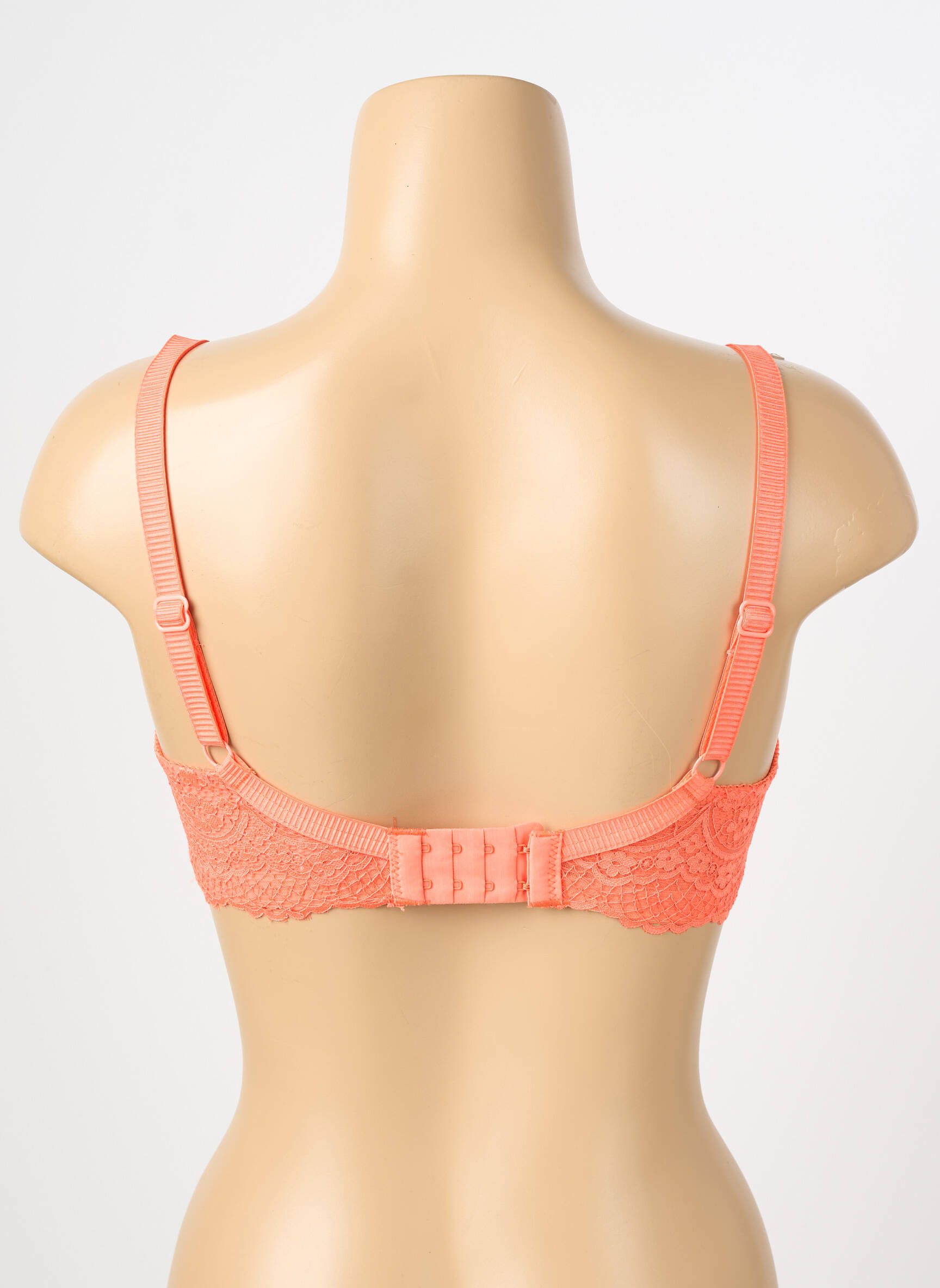 Sutien efect material satinat top sutien modelat portocalie VALEGE femeie