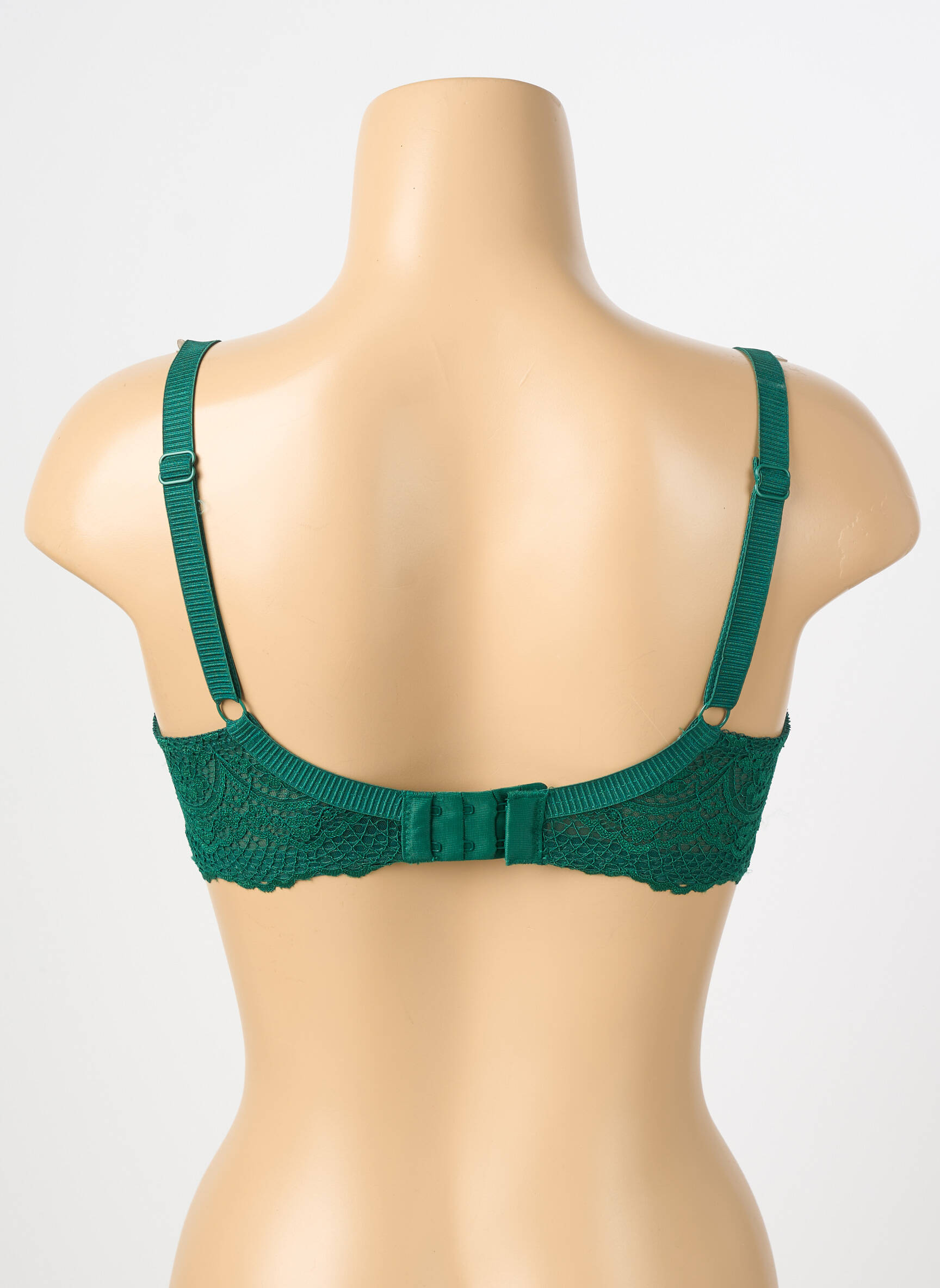 Sutien efect material satinat top sutien modelat verde VALEGE femeie