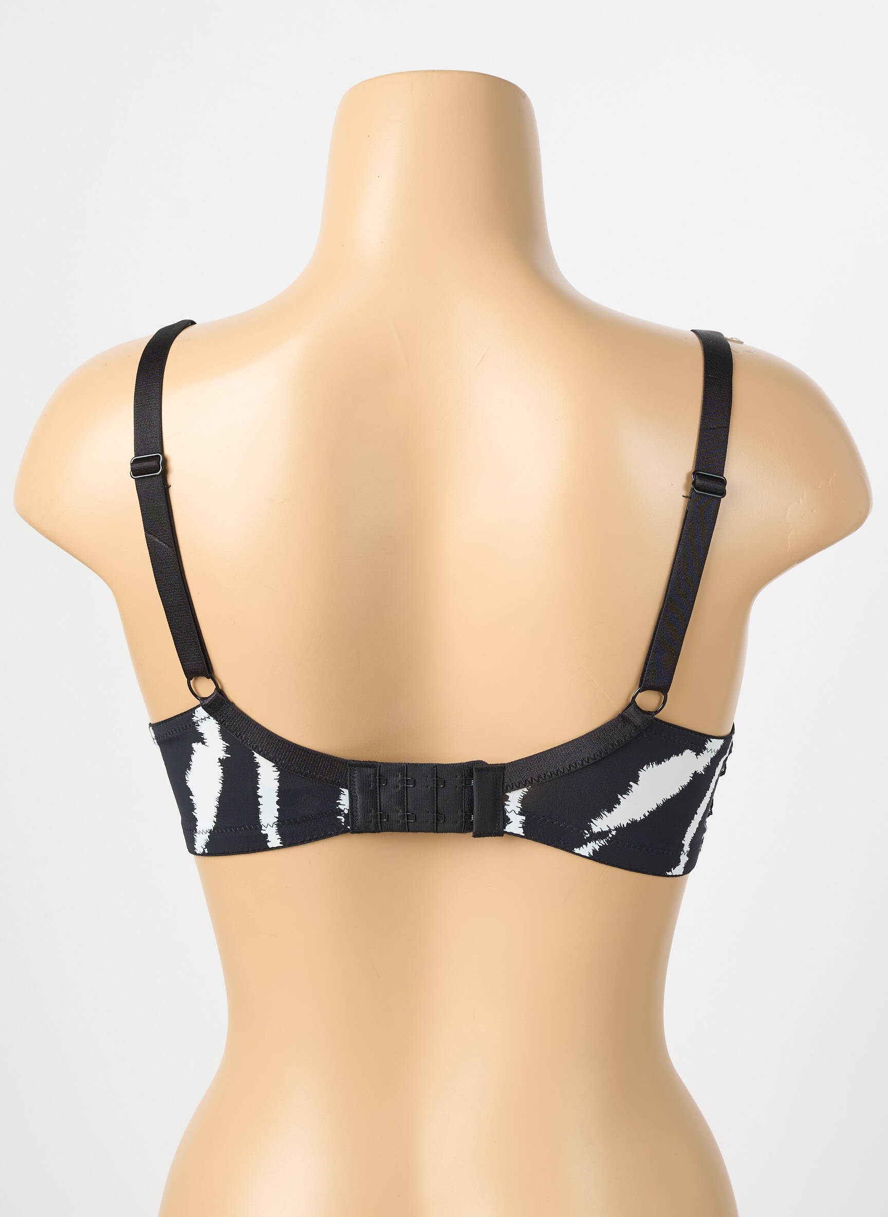 Sutien efect material satinat top sutien push-up negru ESCORT femeie