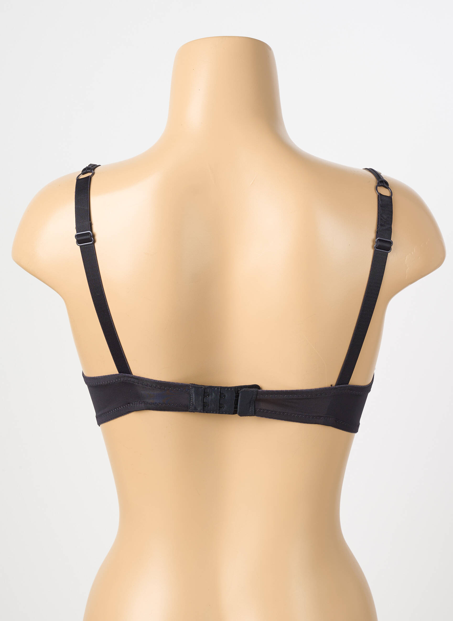 Sutien efect material satinat top sutien push-up negru VALEGE femeie