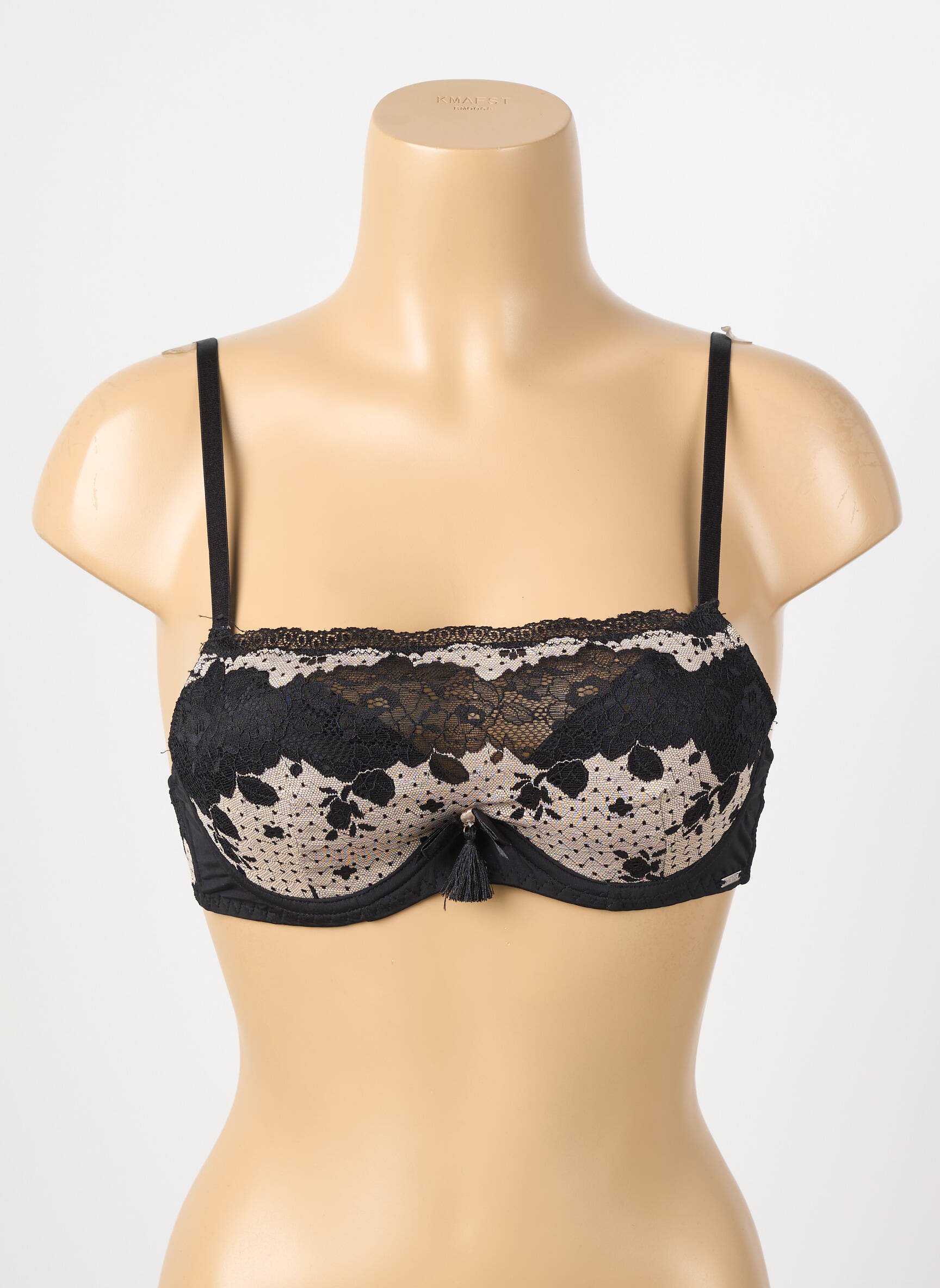 Sutien fără armatură top sutien modelat negru STEFFY femeie