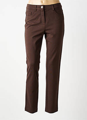 Pantalon slim elasticitate mărime normală maro STARLING femeie
