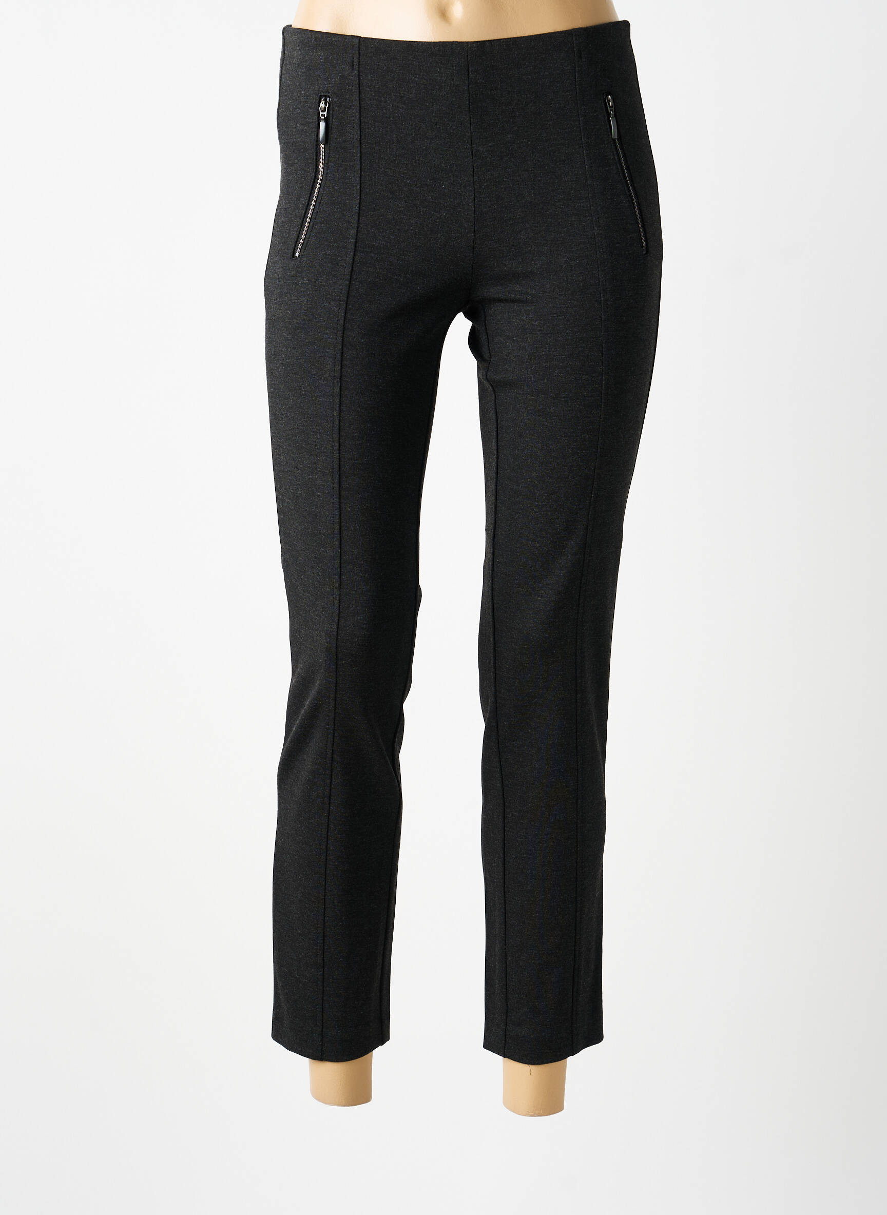 Pantalon 7/8 talie înaltă talie înaltă gri STARK femeie