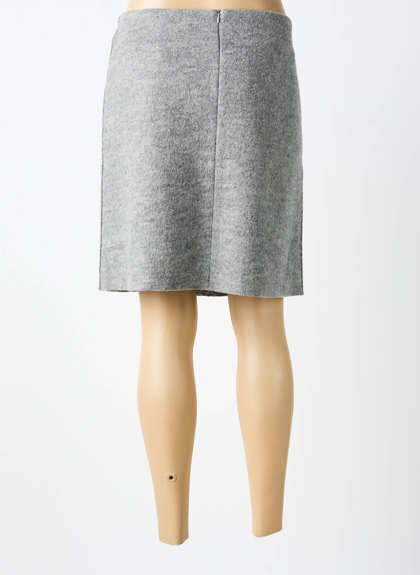 Fustă scurtă croială dreaptă gri OUI femeie