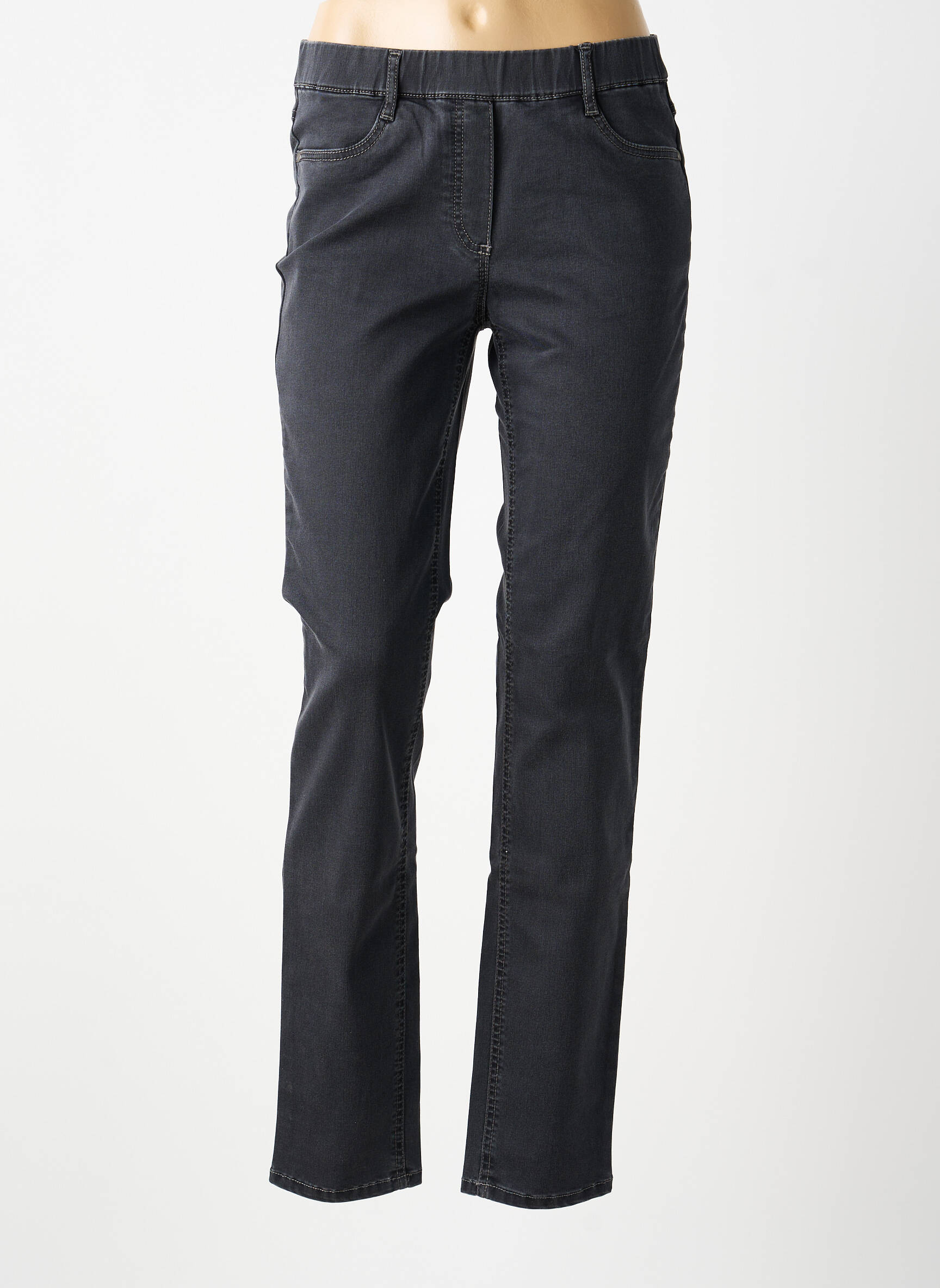 Jegging țesătură denim mărime normală gri STARK femeie