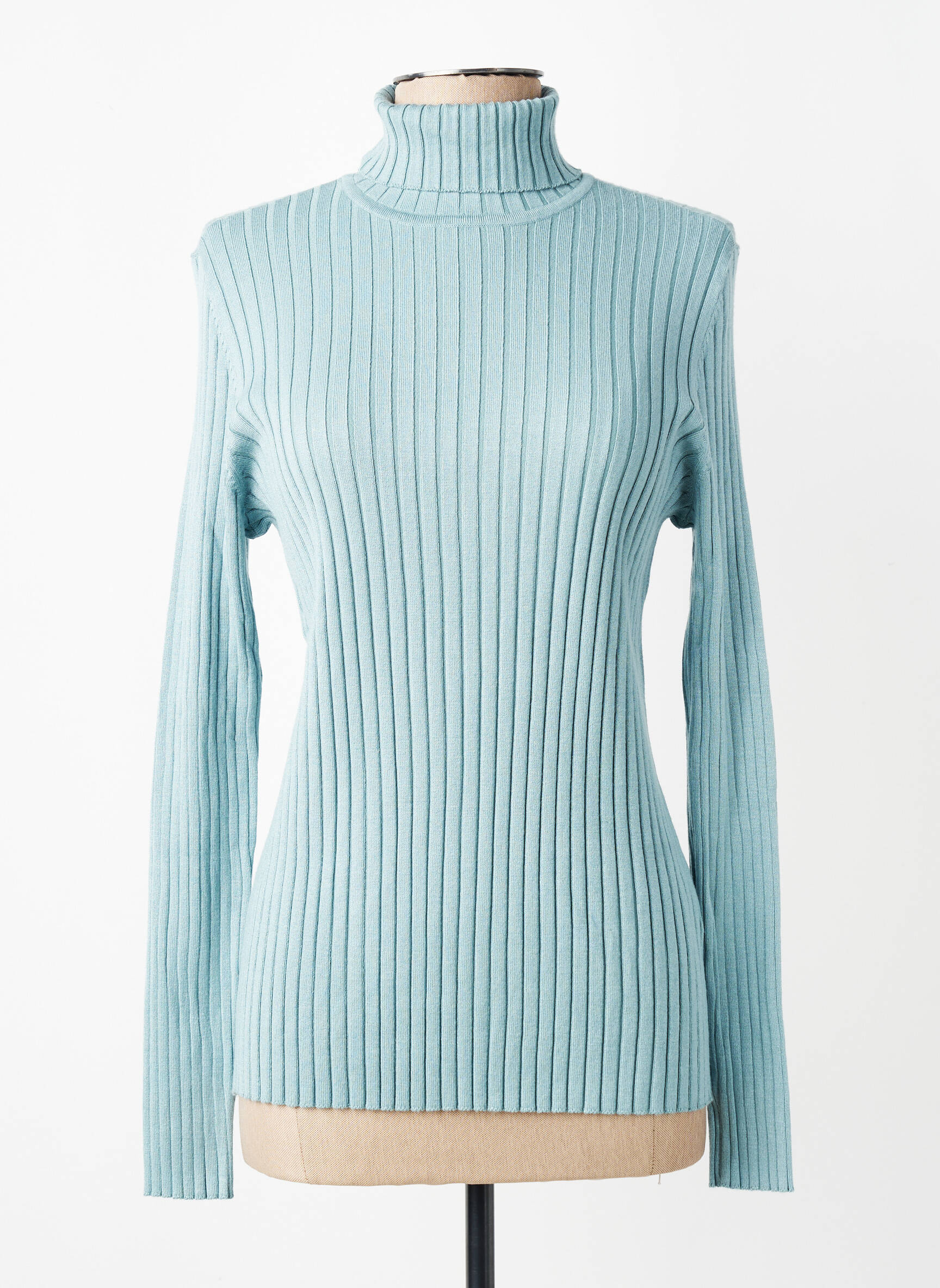 Pulover cu guler înalt croială cambrată mâneci lungi albastru BETTY BARCLAY femeie