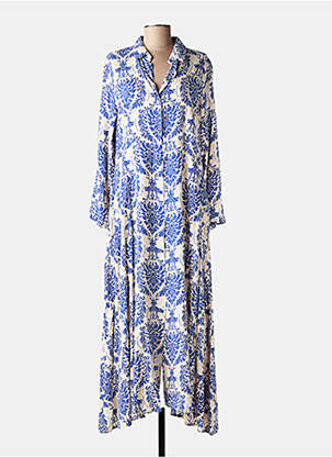 Rochie lungă mâneci lungi mâneci lungi albastru TIRAMISU femeie