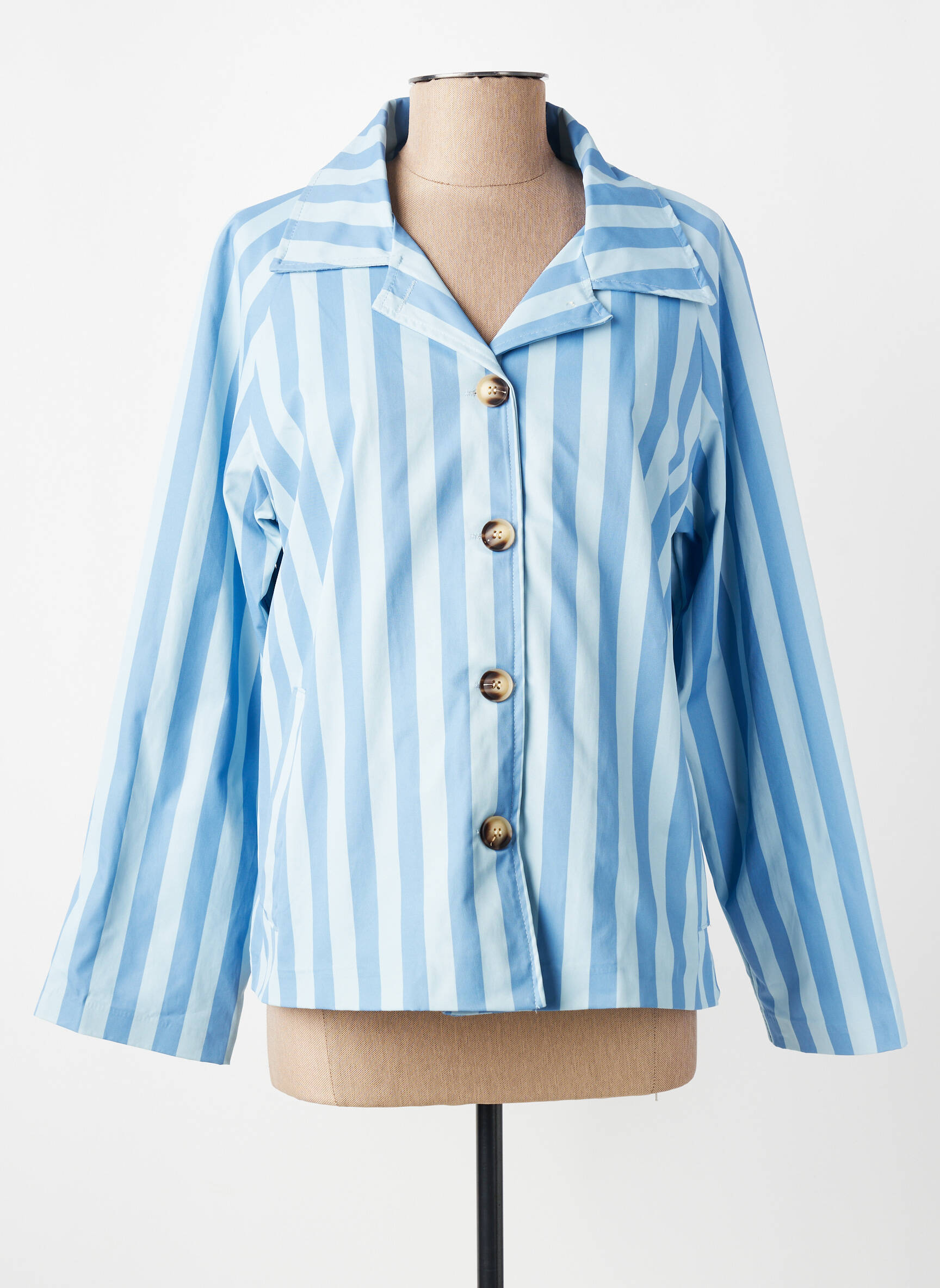 Jachete casual guler tip costum albastru OTTANTOTTO femeie