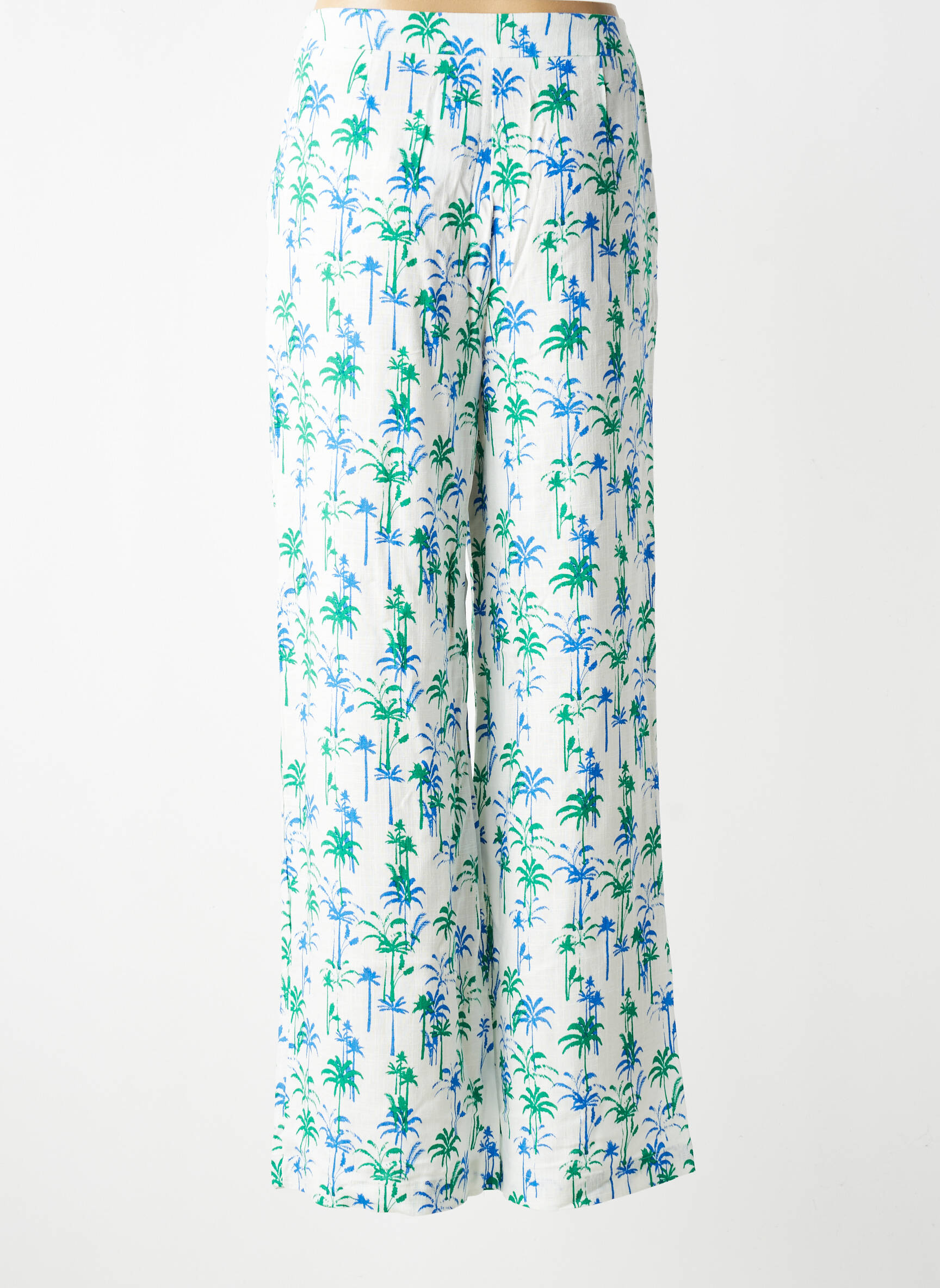 Pantalon larg închidere cu fermoar sub clapetă cu nasturi mărime normală verde TIFFOSI femeie