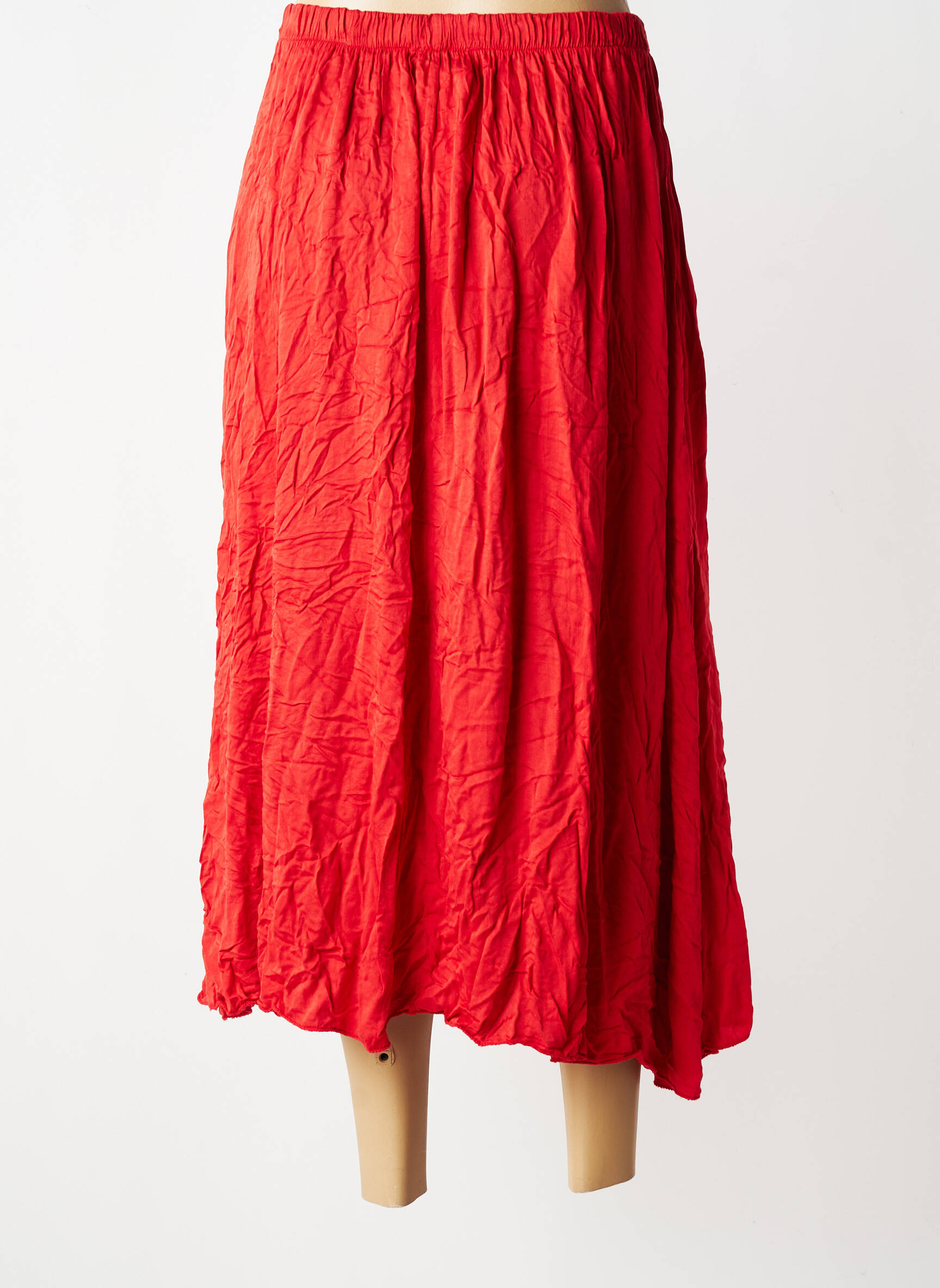 Fustă lungă croială evazată roșu NEW COLLECTION femeie