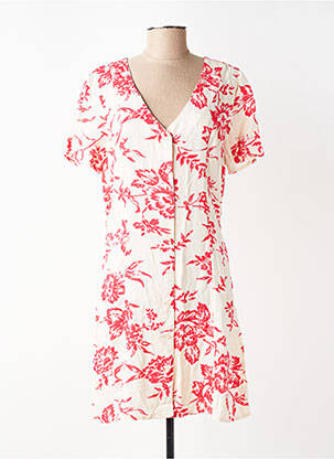 Rochie scurtă imprimeu floral mâneci scurte roz JACQUELINE DE YONG femeie