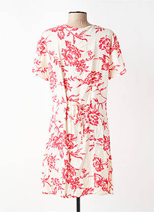 Rochie scurtă imprimeu floral mâneci scurte roz JACQUELINE DE YONG femeie