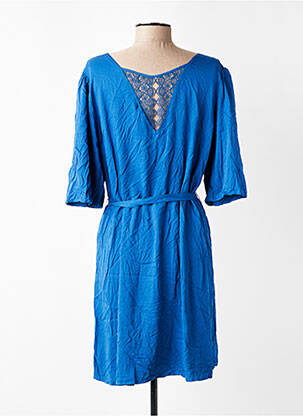 Rochie midi croială fluidă mâneci 3/4 albastru VILA femeie