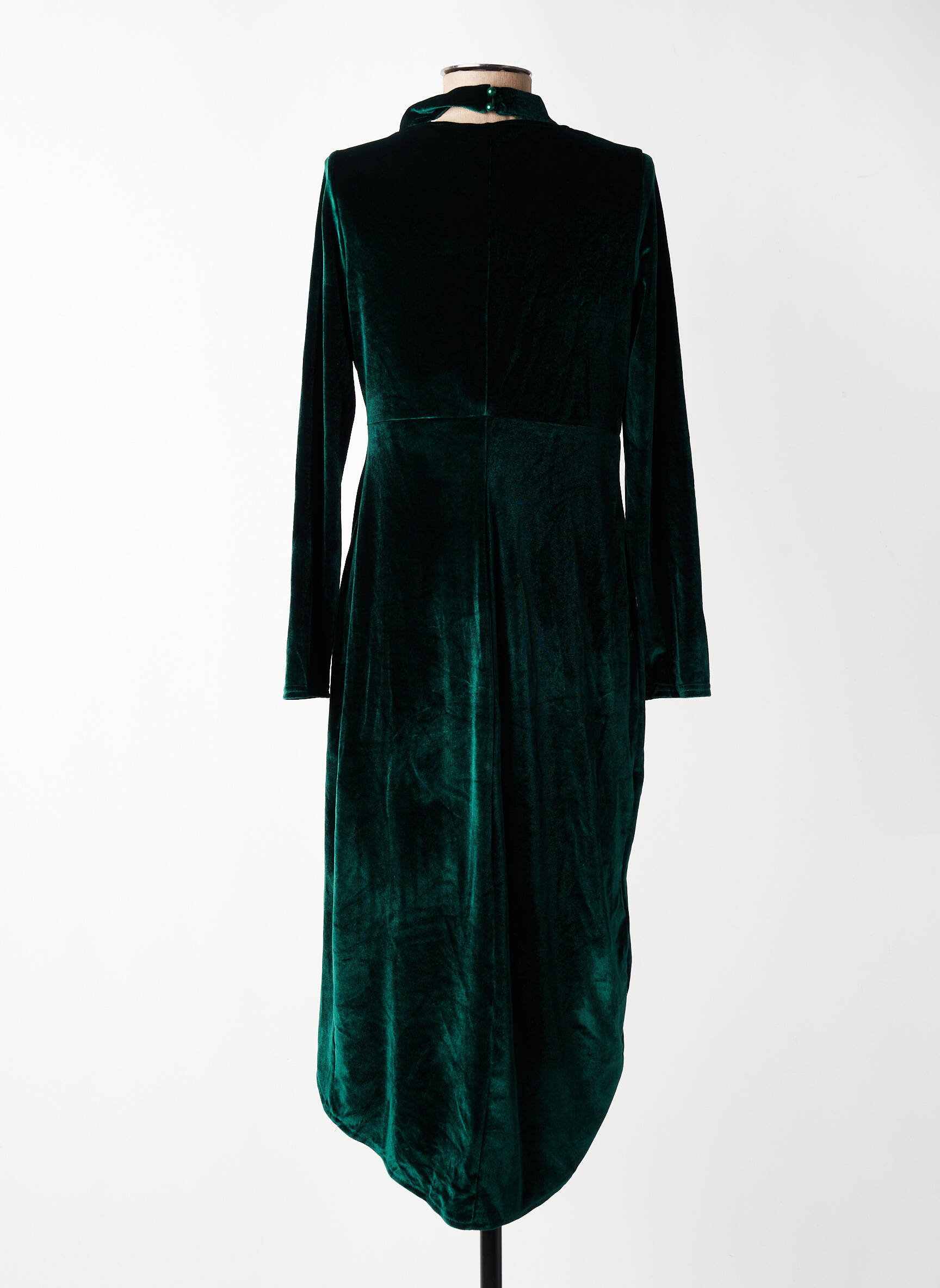 Rochie midi mâneci lungi mâneci lungi verde LILIE ROSE femeie