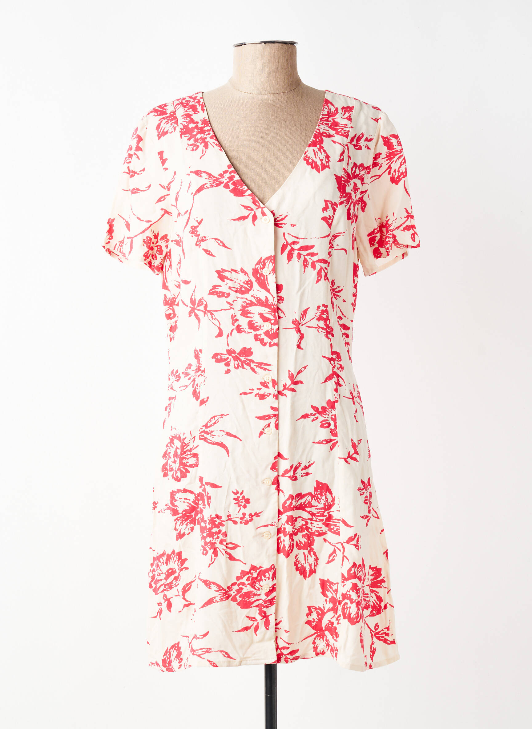 Rochie scurtă mâneci scurte mâneci scurte roz JACQUELINE DE YONG femeie