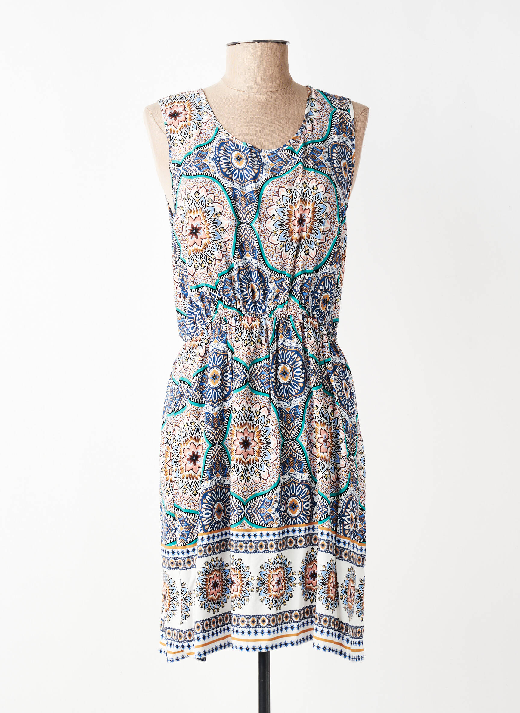 Rochie midi imprimeu floral fără mâneci albastru MOLLY BRACKEN femeie