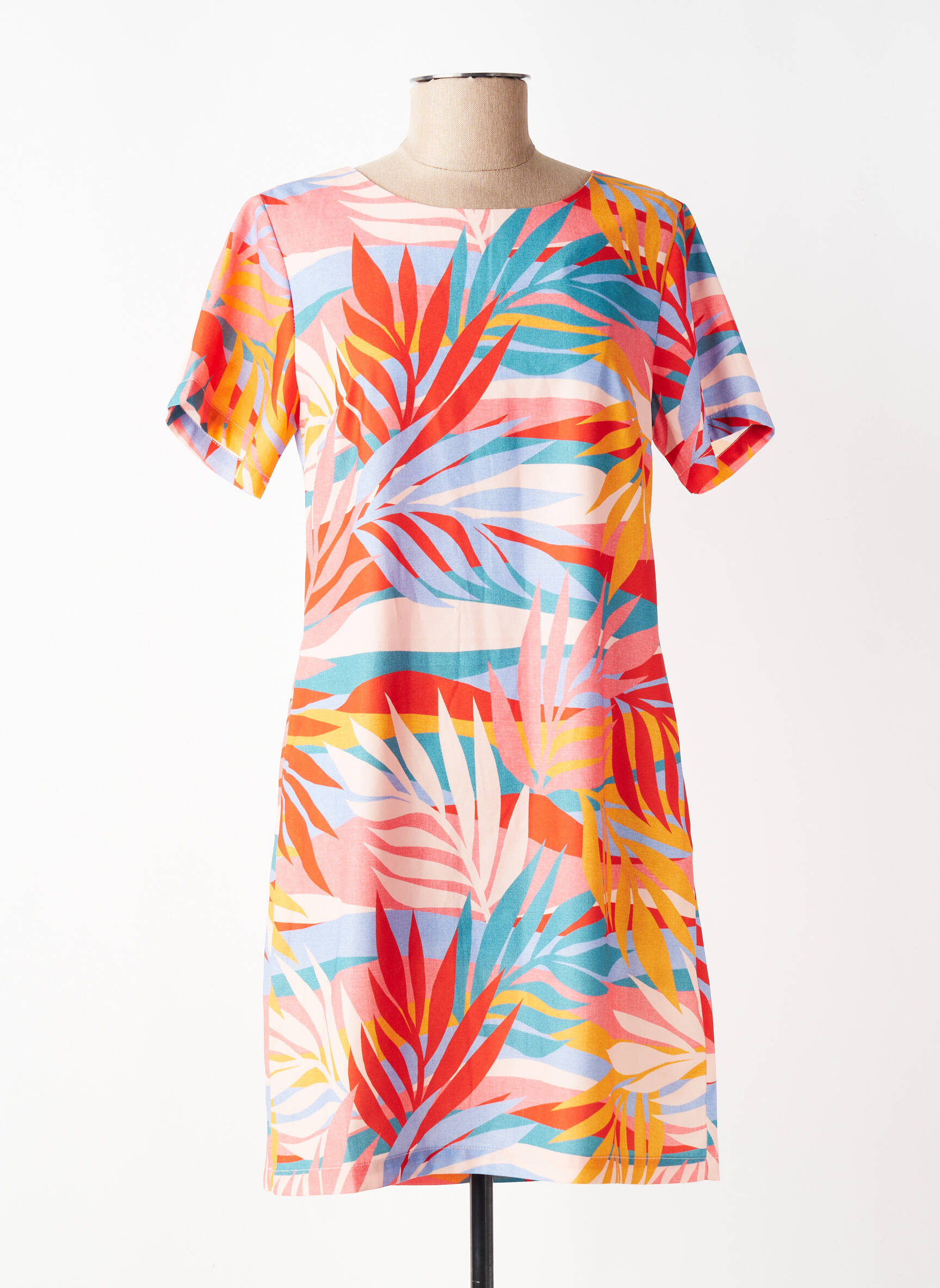 Rochie scurtă mâneci scurte mâneci scurte portocalie MOLLY BRACKEN femeie