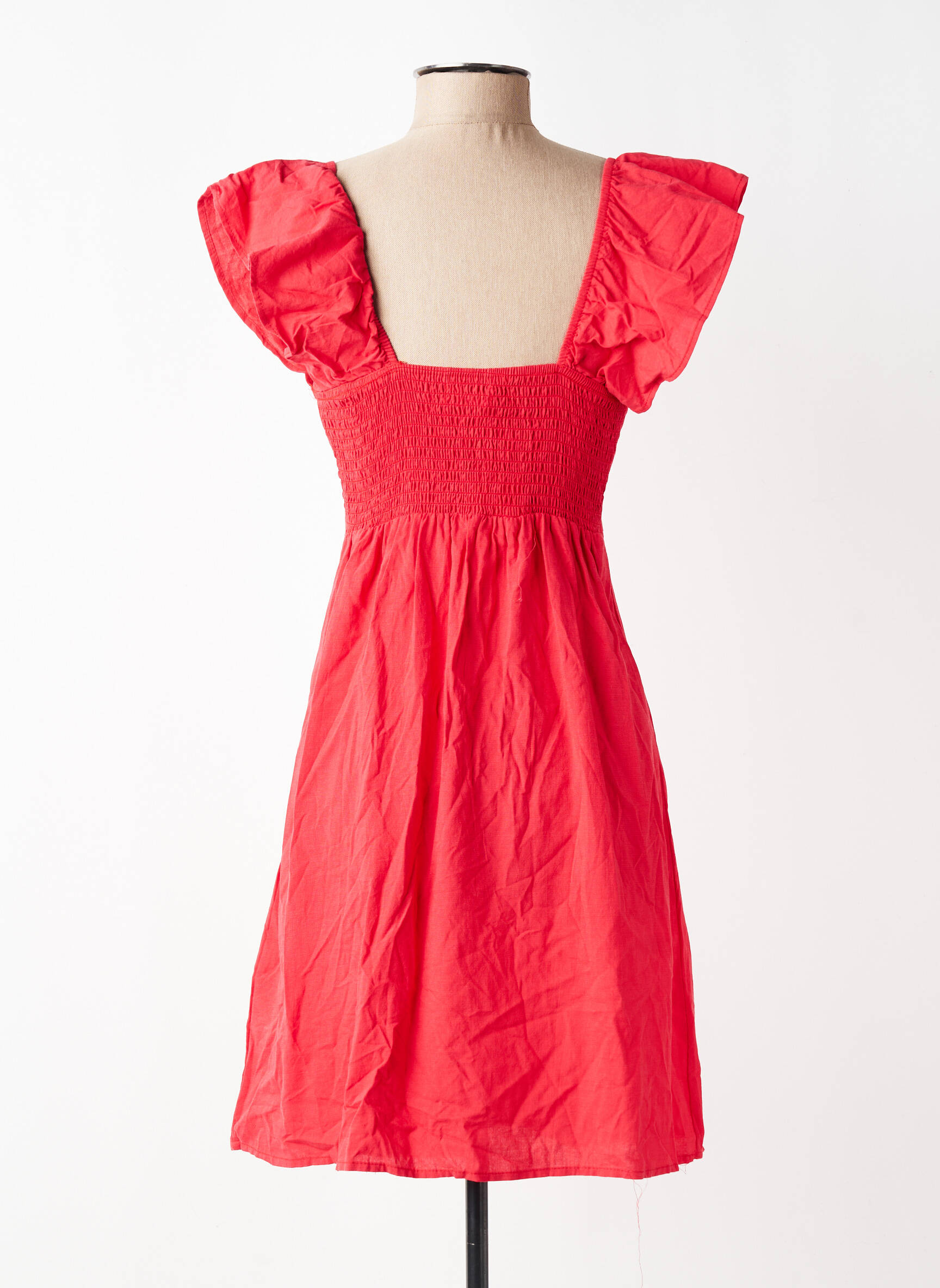 Rochie scurtă mâneci scurte mâneci scurte roșu ROSA FASHION femeie
