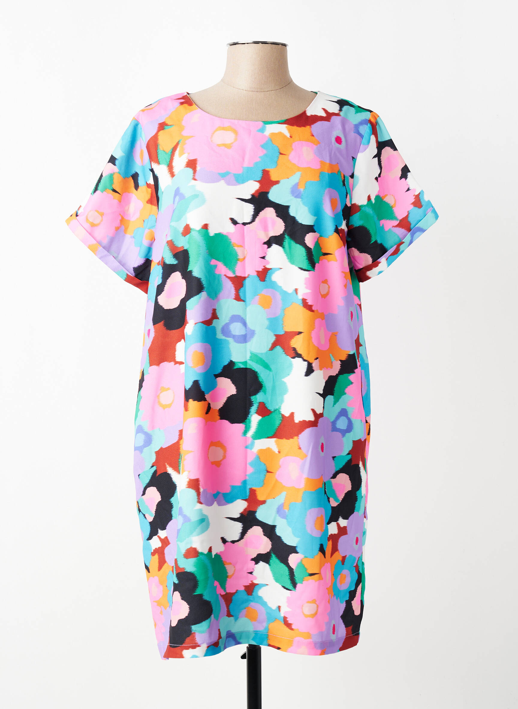 Rochie scurtă mâneci scurte mâneci scurte albastru LILI SIDONIO femeie