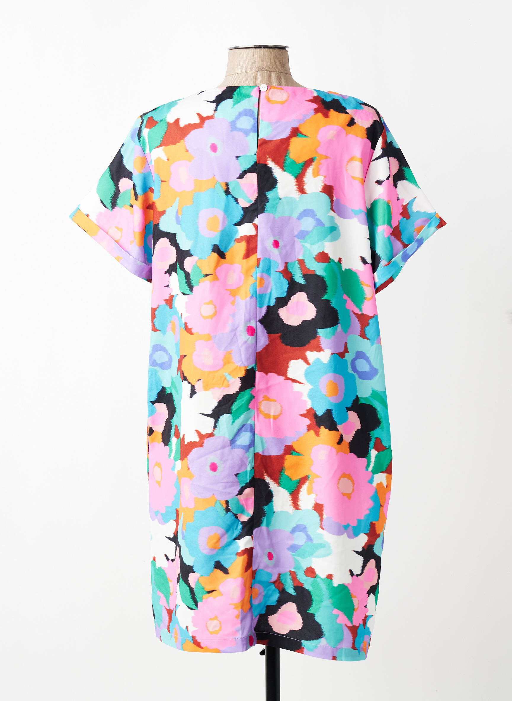 Rochie scurtă mâneci scurte mâneci scurte albastru LILI SIDONIO femeie