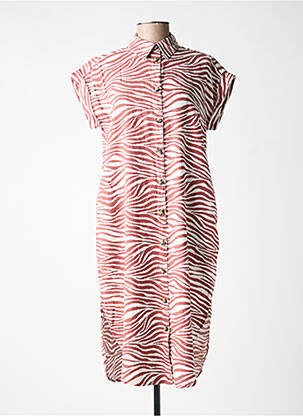 Rochie midi țesătură crep mâneci scurte maro B.YOUNG femeie