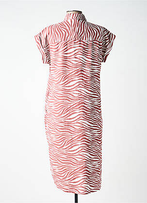 Rochie midi țesătură crep mâneci scurte maro B.YOUNG femeie