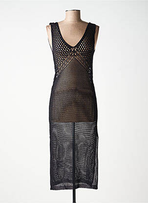 Rochie de plajă țesătură croșetată negru MOLLY BRACKEN femeie