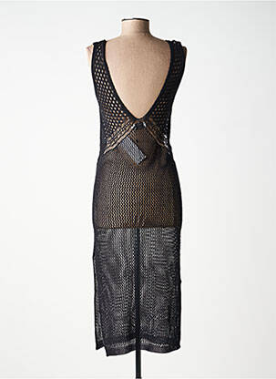 Rochie de plajă țesătură croșetată negru MOLLY BRACKEN femeie