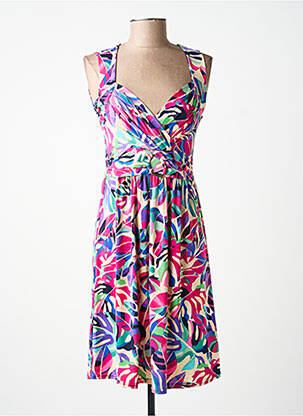 Rochie midi fără mâneci fără mâneci roz MORGAN femeie