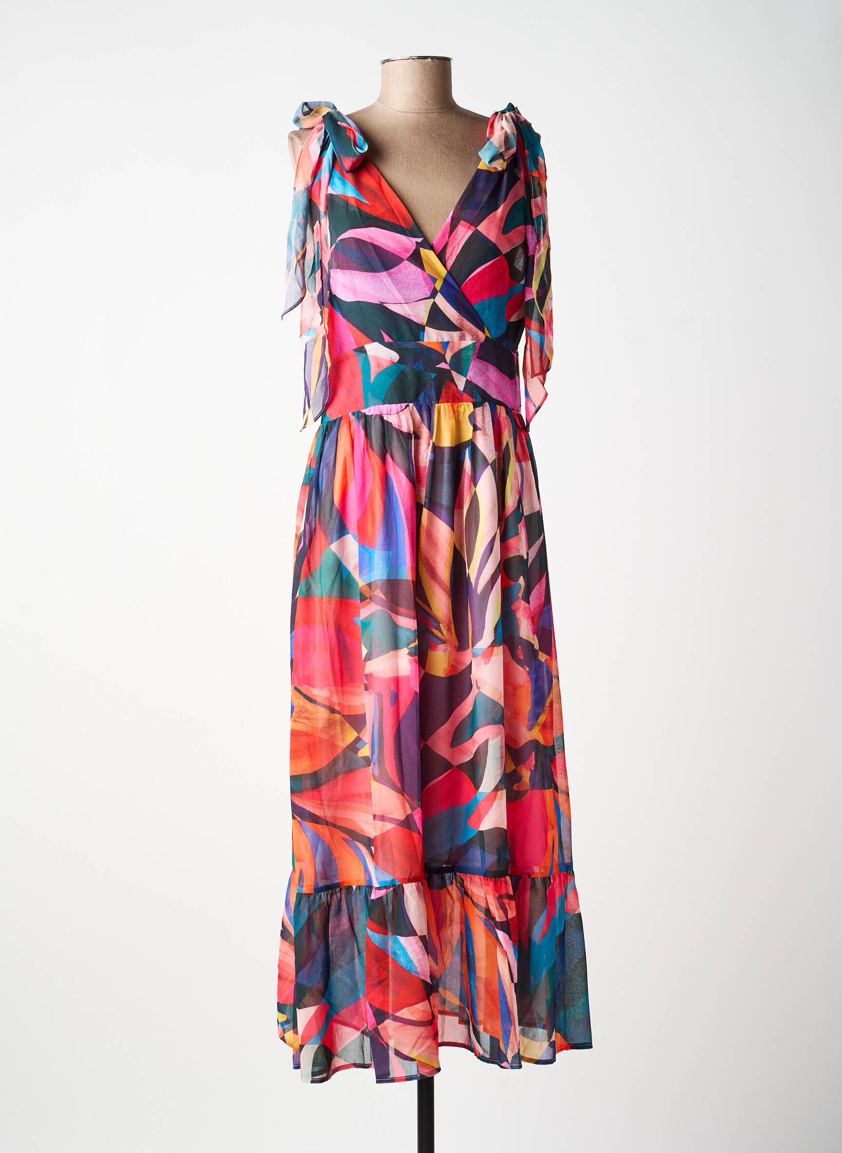 Rochie midi croială fluidă bretele subțiri roșu MOLLY BRACKEN femeie