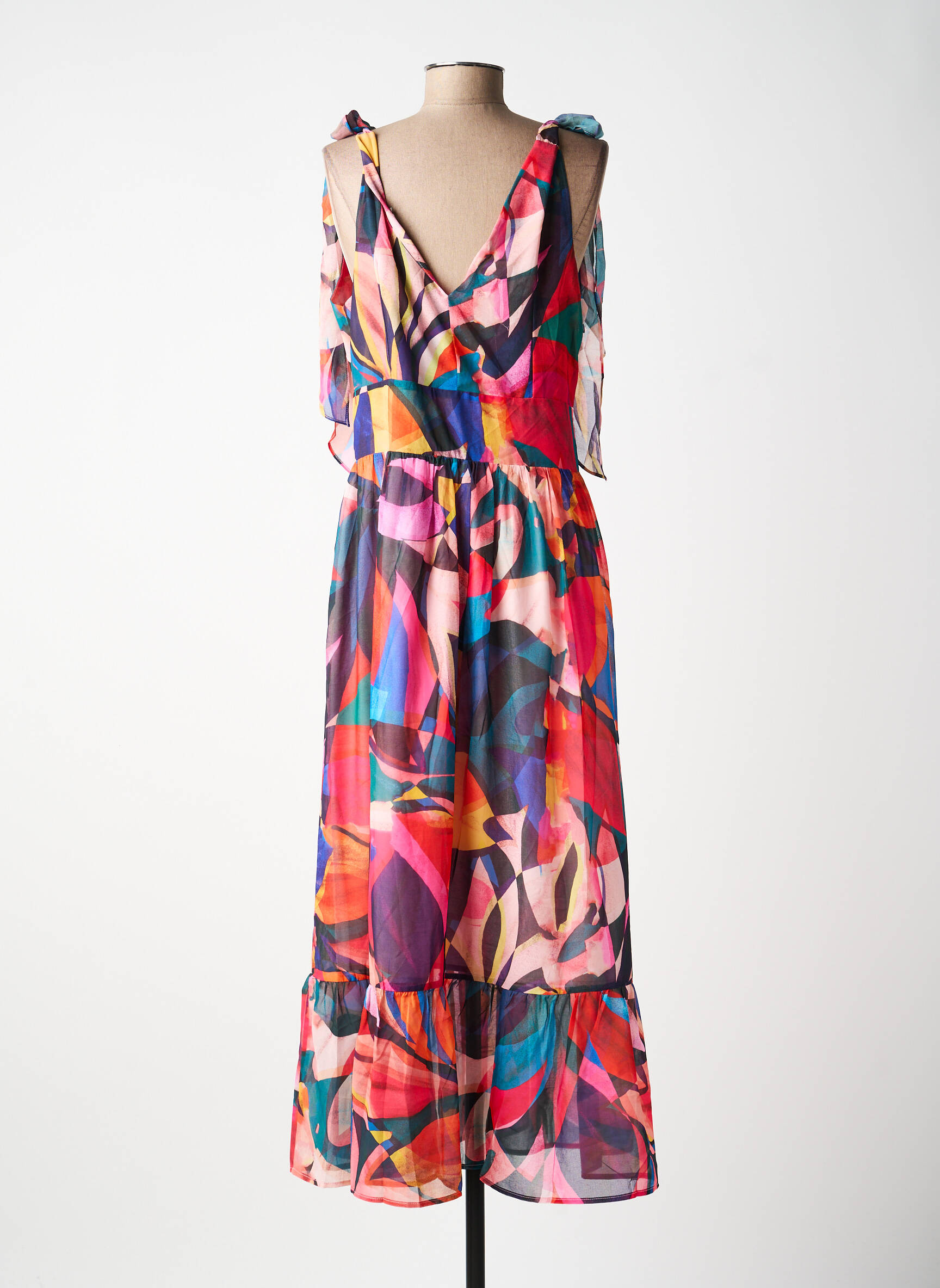 Rochie midi croială fluidă bretele subțiri roșu MOLLY BRACKEN femeie