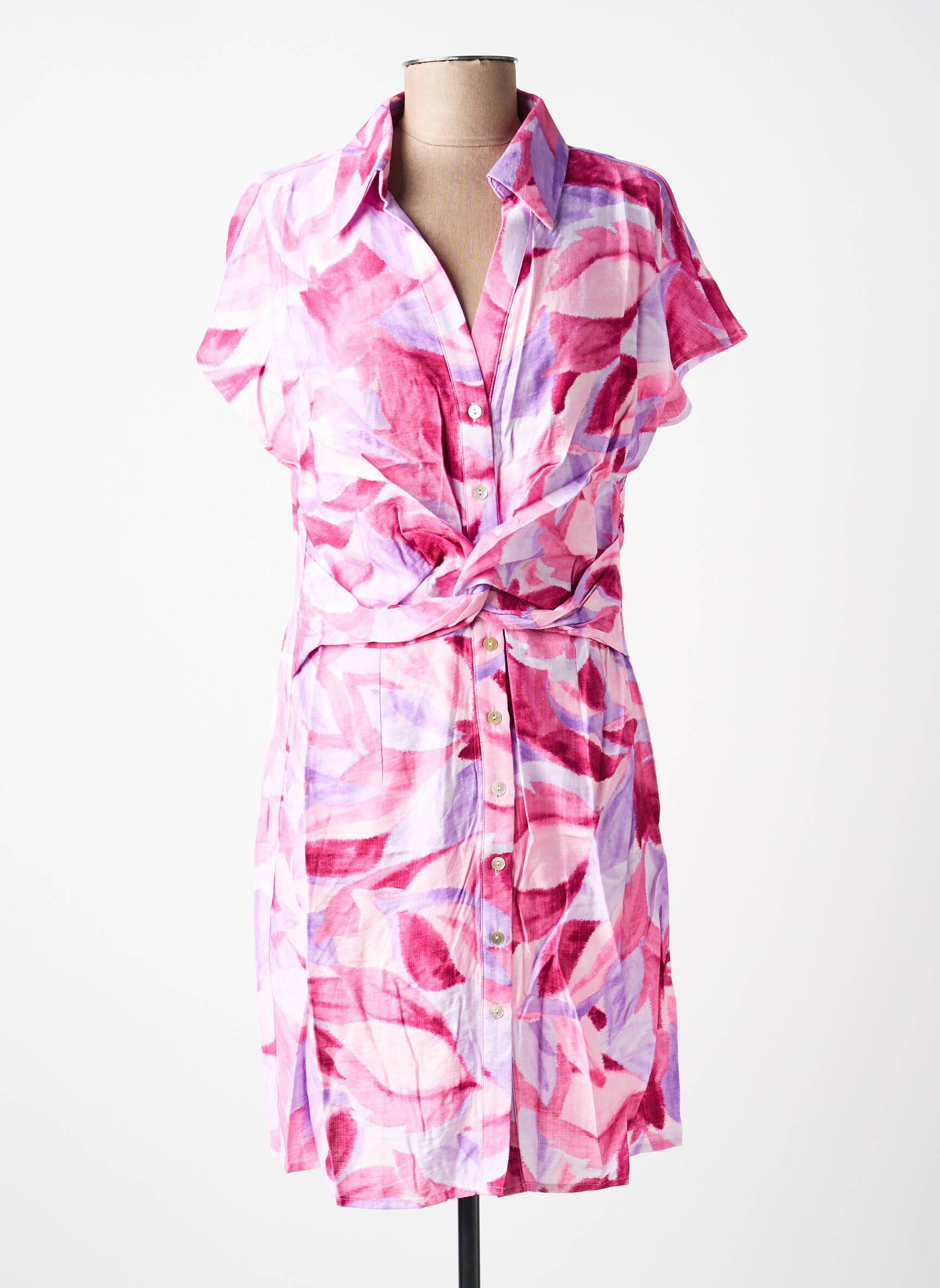 Rochie scurtă mâneci scurte mâneci scurte roz MOLLY BRACKEN femeie