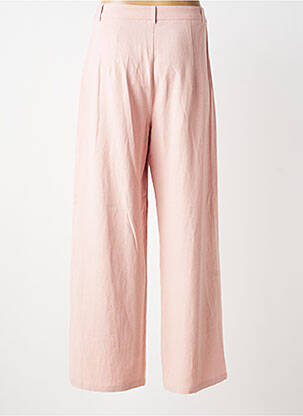 Pantalon larg țesătură poplin mărime normală roz MOLLY BRACKEN femeie
