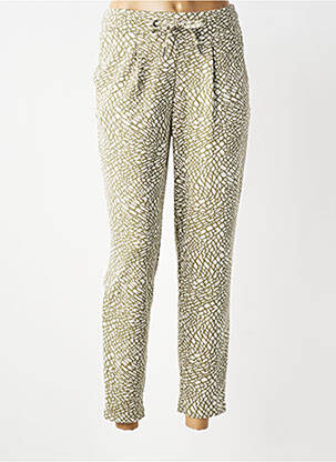 Pantalon slim talie elastică mărime normală verde B.YOUNG femeie