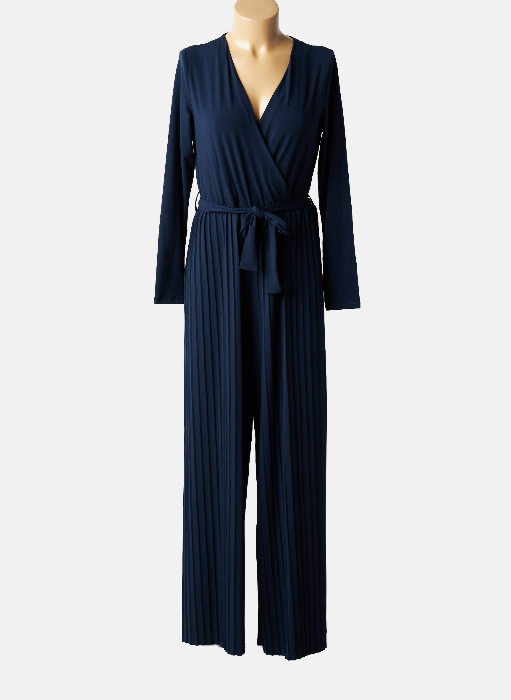 Salopetă-pantalon guler petrecut mâneci lungi albastru TIFFOSI femeie