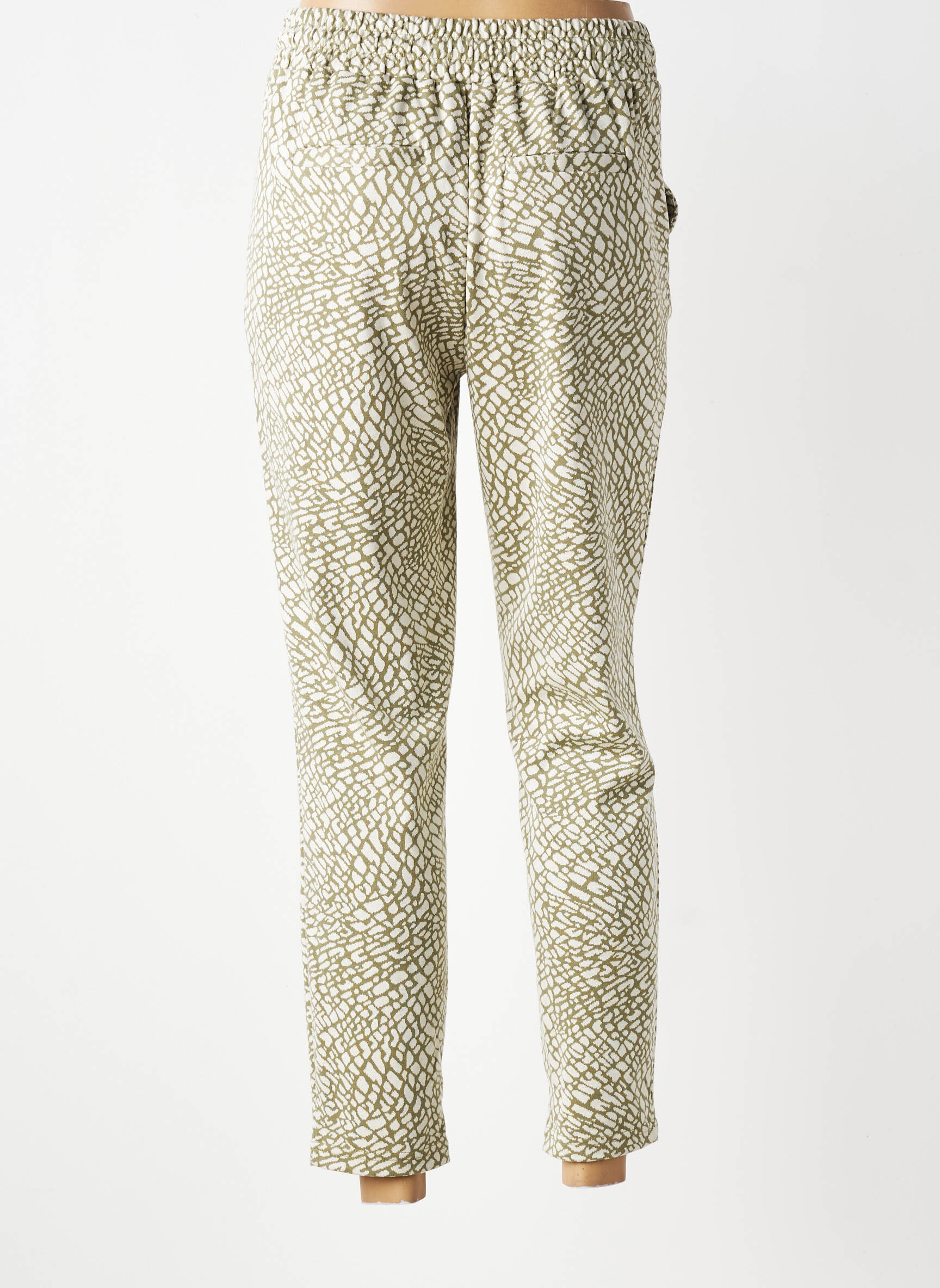 Pantalon slim talie elastică mărime normală verde B.YOUNG femeie