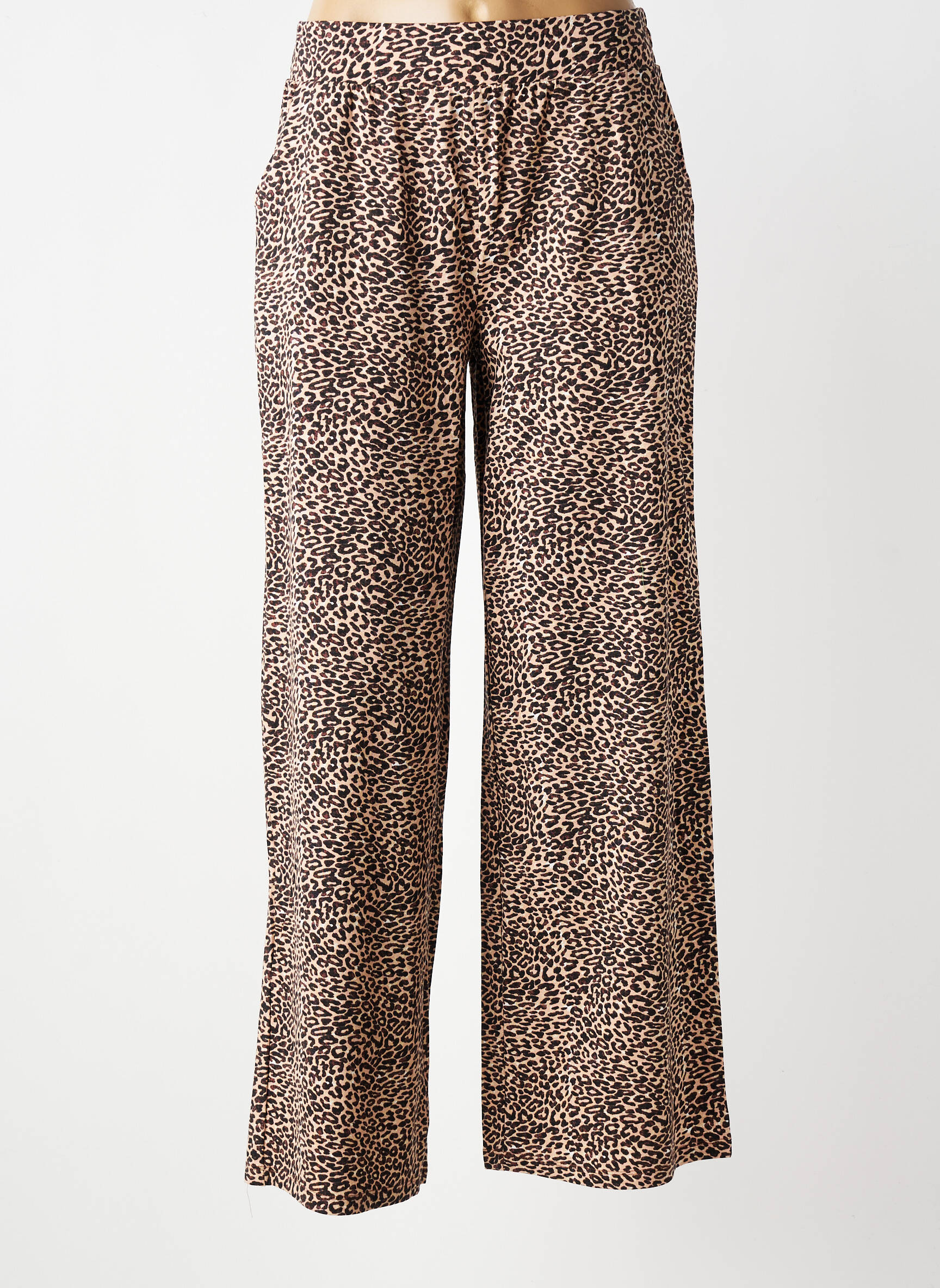Pantalon larg țesătură poplin mărime normală roz B.YOUNG femeie
