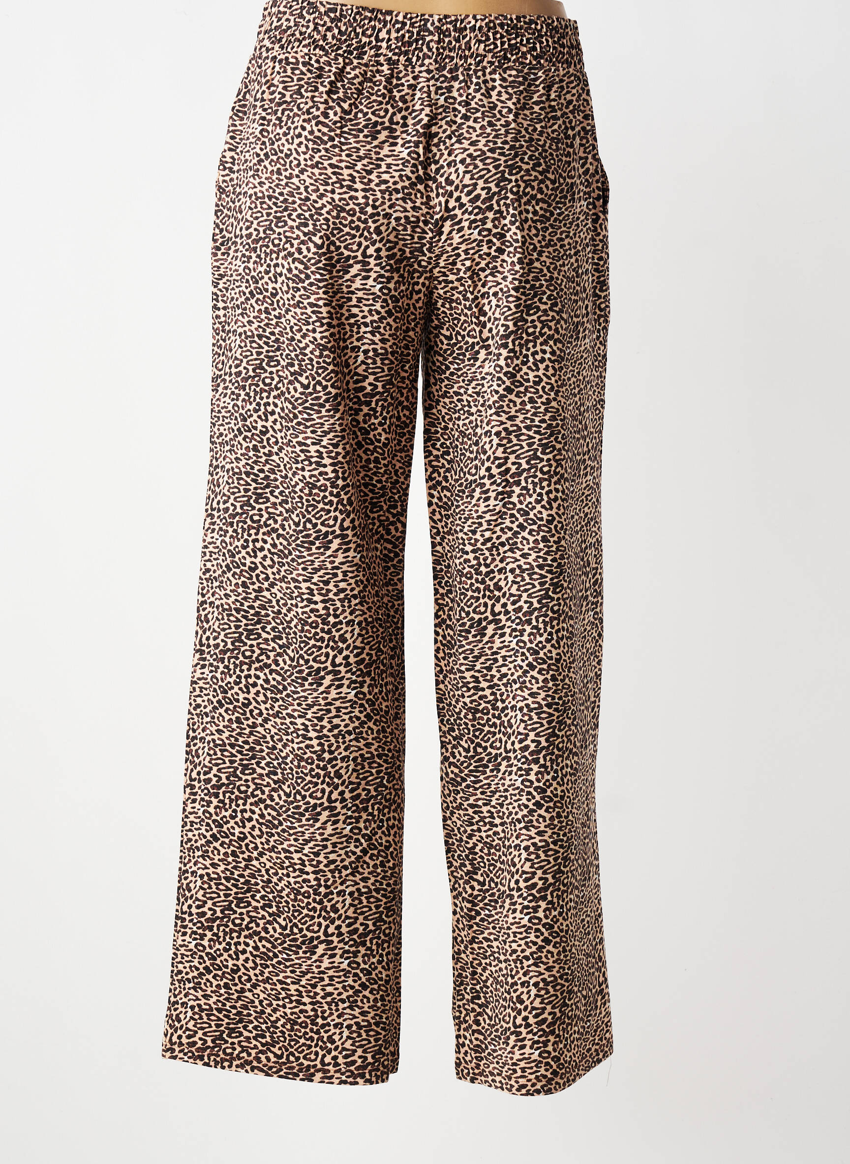 Pantalon larg țesătură poplin mărime normală roz B.YOUNG femeie