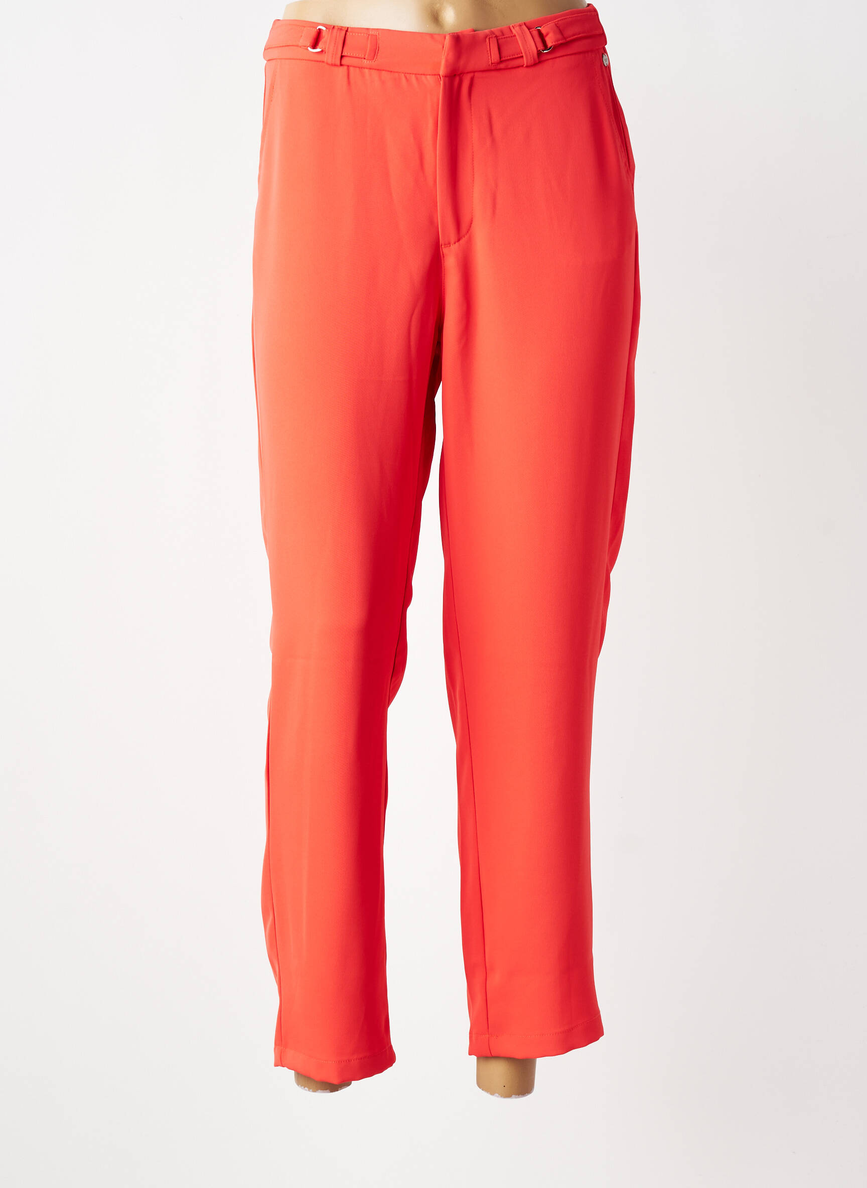 Pantalon slim mărime normală mărime normală portocalie DEELUXE femeie