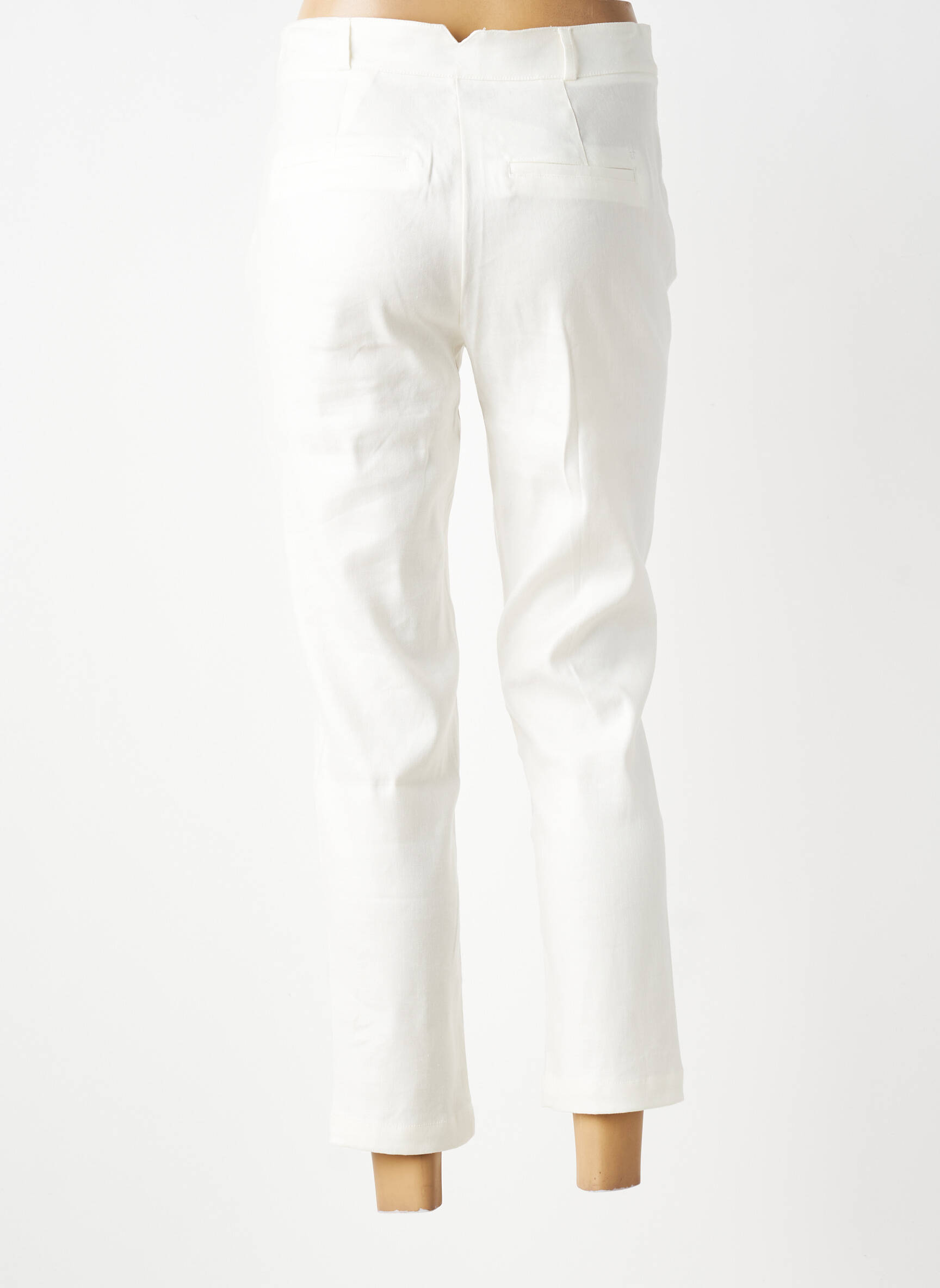 Pantalon chino țesătură poplin mărime normală bej SALSA femeie